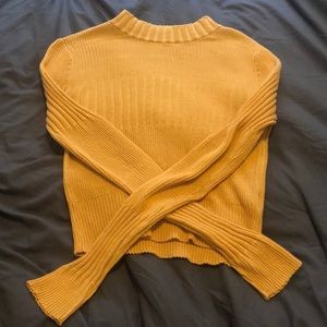 Yellow cropped sweater